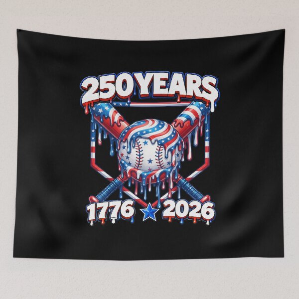 Item preview, Baseball Drip American Flag for Boys Kids Youth 4th of July 250th  designed and sold by cass-vale-lab.