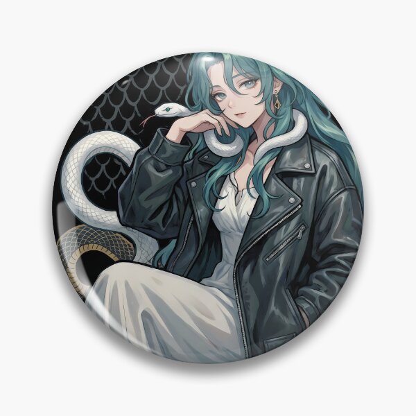 Item preview, Hissabeth Reverse 1999 Silver Hair Snake Hair Portrait designed and sold by Senpaiwaves.