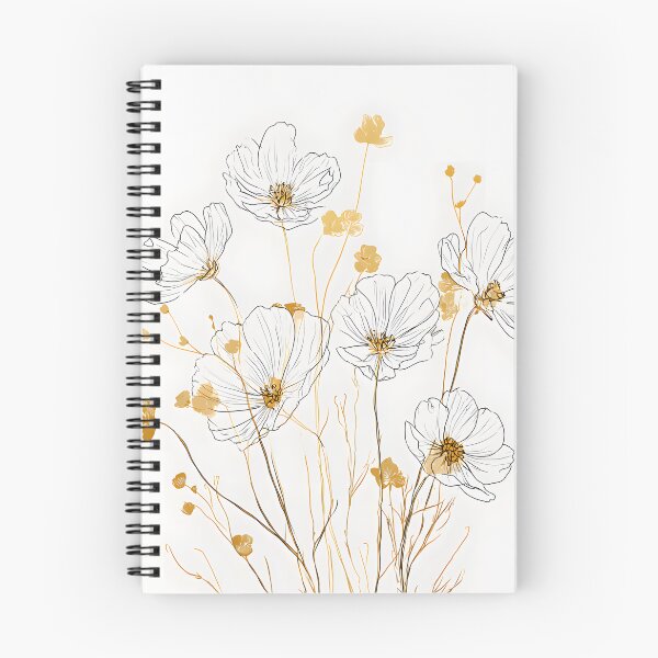 Item preview, Gold Blooming Meadow Flowers Floral Pattern designed and sold by GrinGalore.