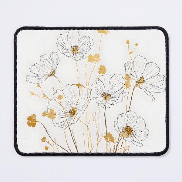 Item preview, Gold Blooming Meadow Flowers Floral Pattern designed and sold by GrinGalore.