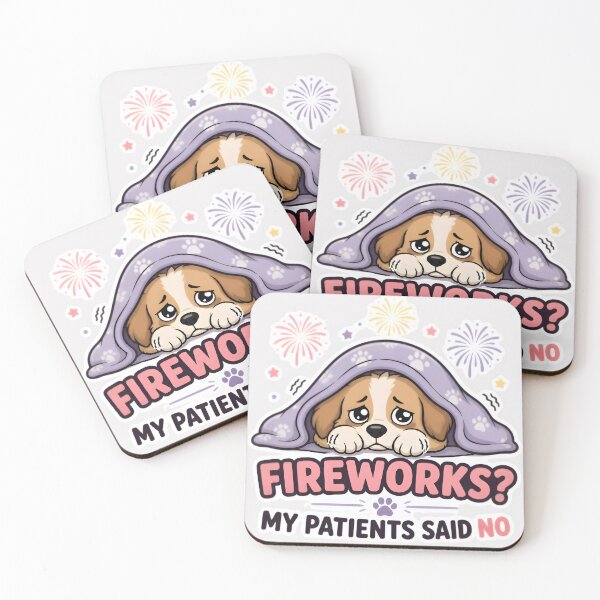 Item preview, Fireworks? My Patients Said No | Funny Veterinary July 4th Sticker designed and sold by Bettybee00.