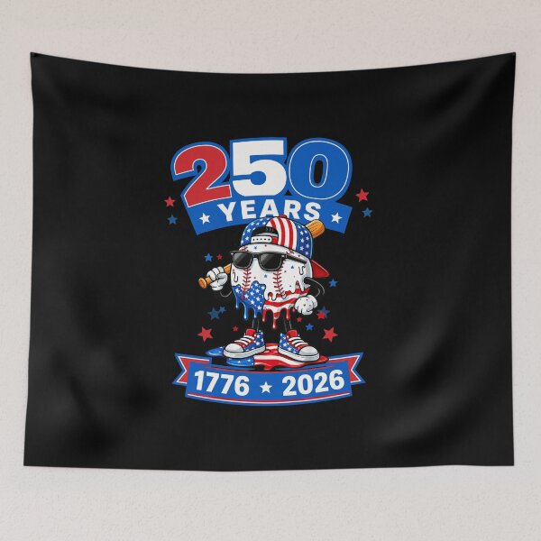 Item preview, Baseball Drip Ice Cream Boys 4th of July American USA Flag 250th designed and sold by cass-vale-lab.