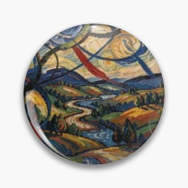 Item preview, Impressionistic gouache landscape with strong colors and dynamic brushstrokes. designed and sold by FotoworldEdel.