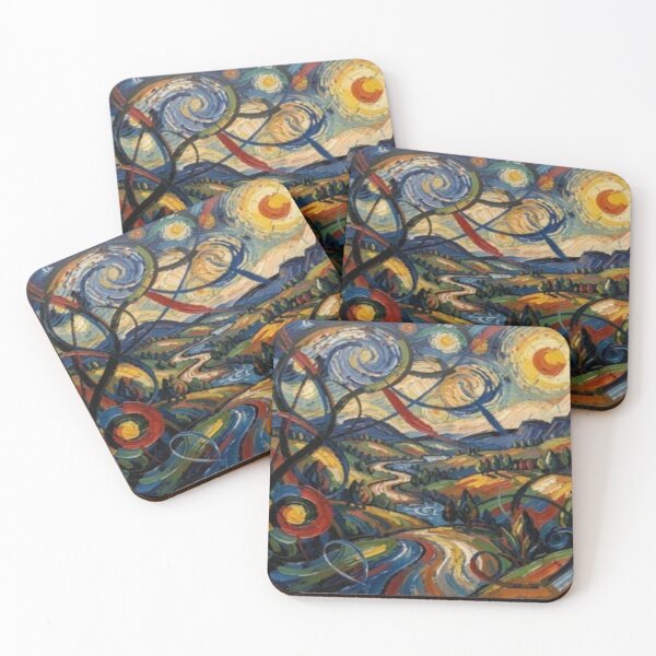 Item preview, Impressionistic gouache landscape with strong colors and dynamic brushstrokes. designed and sold by FotoworldEdel.