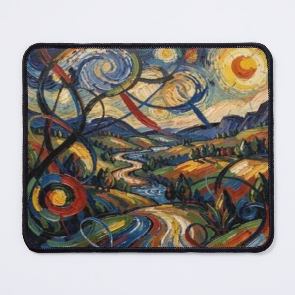 Item preview, Impressionistic gouache landscape with strong colors and dynamic brushstrokes. designed and sold by FotoworldEdel.