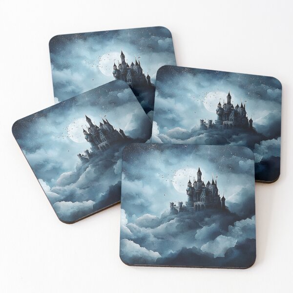 Item preview, Castle in Celestial Clouds Fantasy Art designed and sold by AtlantiqArt.