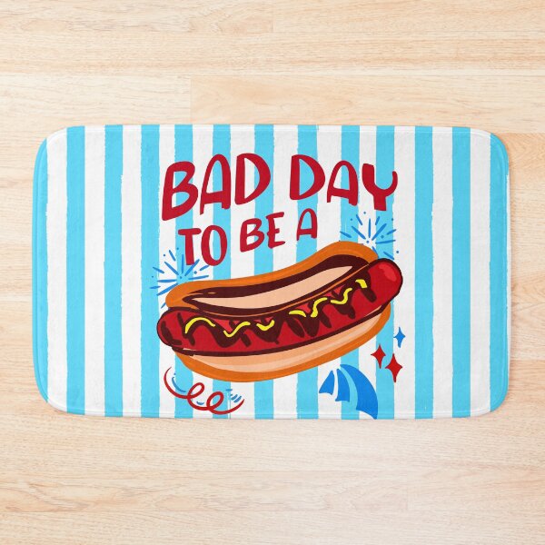 Item preview, Bad Day to Be a Hotdog Funny Stripes Humor Illustration designed and sold by MaiZephyr.