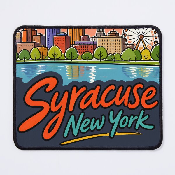 Item preview, Syracuse New York Cute Retro Cityscape Pastel Skyline designed and sold by HowToCanadian.