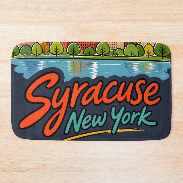Item preview, Syracuse New York Cute Retro Cityscape Pastel Skyline designed and sold by HowToCanadian.