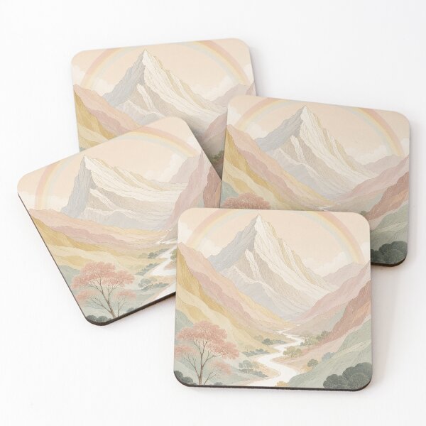 Item preview, Mountain Landscape Pastel Rainbow Nature designed and sold by Lizetteh.