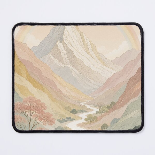 Item preview, Mountain Landscape Pastel Rainbow Nature designed and sold by Lizetteh.