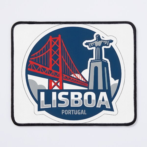 Item preview, Lisbon Portugal Vintage Travel Badge and Bridge Illustration designed and sold by Paulocdias.