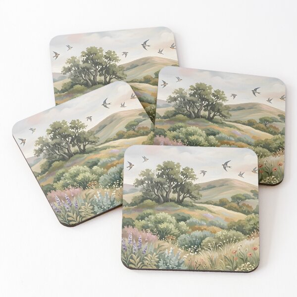 Item preview, Soft Pastoral Meadow Aesthetic – Calming Nature Art designed and sold by Mustaph-Shop.