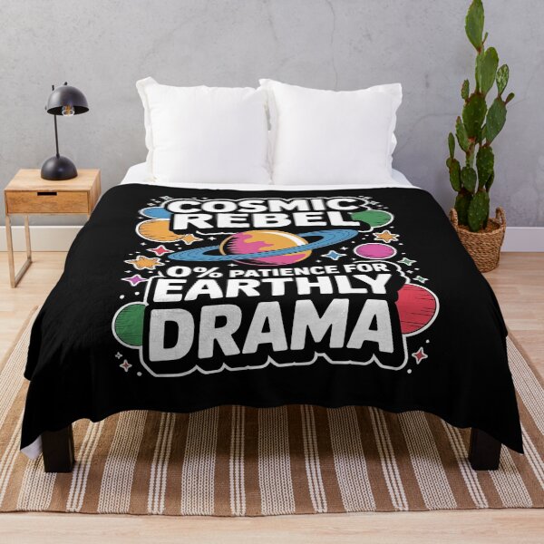 Item preview, COSMIC REBEL. 0% patience for earthly drama. designed and sold by InkRebelia.