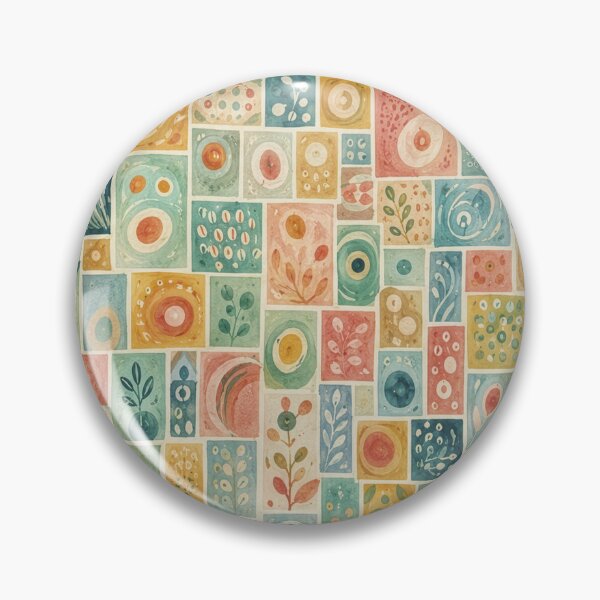 Item preview, Abstract Botanical Patchwork Tile Pattern designed and sold by Lizetteh.