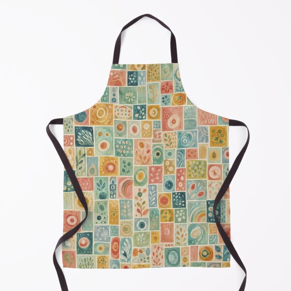 Item preview, Abstract Botanical Patchwork Tile Pattern designed and sold by Lizetteh.