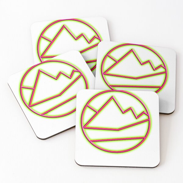 Item preview, Neon Mountain Landscape Geometric Art designed and sold by Kazewalk.