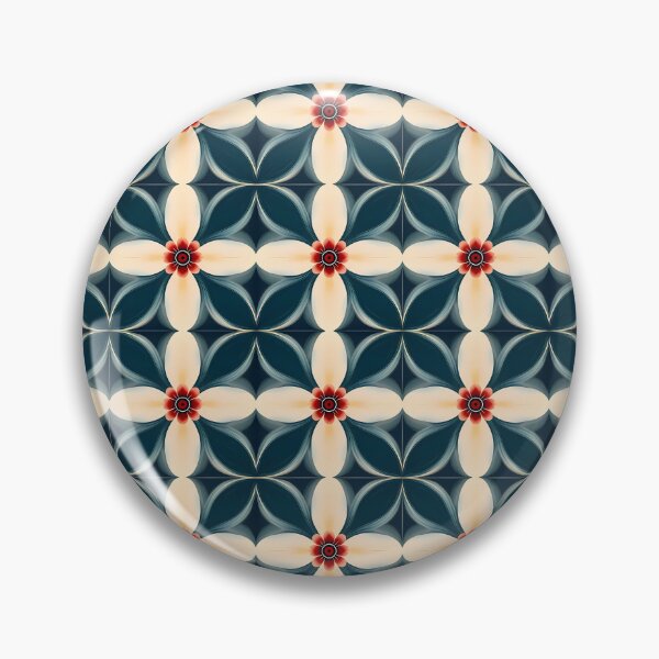 Item preview, Luxury Art Nouveau Floral Tile - Dark Teal Seamless Pattern designed and sold by UniqueDesign751.