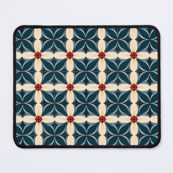Item preview, Luxury Art Nouveau Floral Tile - Dark Teal Seamless Pattern designed and sold by UniqueDesign751.