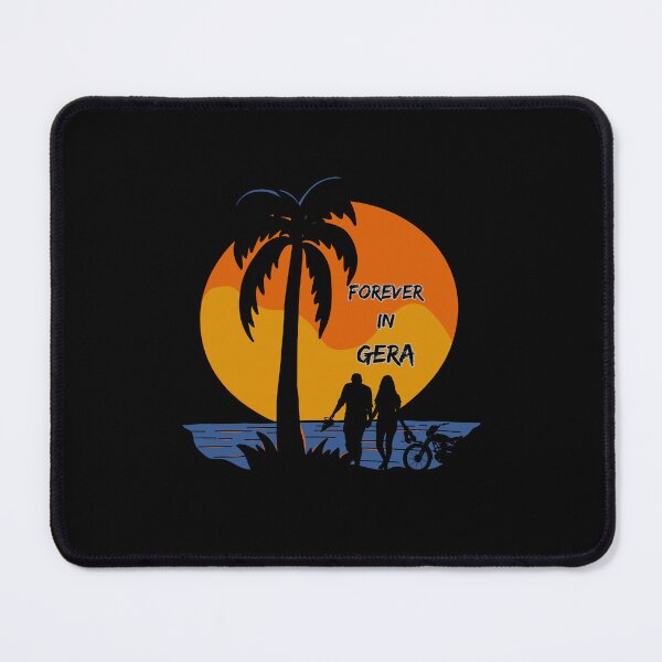 Item preview, Forever in Gear Sunset Ride | Romantic Biker Couple Beach Silhouette T-Shirt Design designed and sold by STILQ-FASHION.