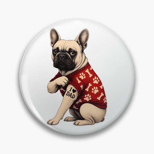 Item preview, French Bulldog I Love Dad Tattoo Dog Shirt designed and sold by SoyLamderma.