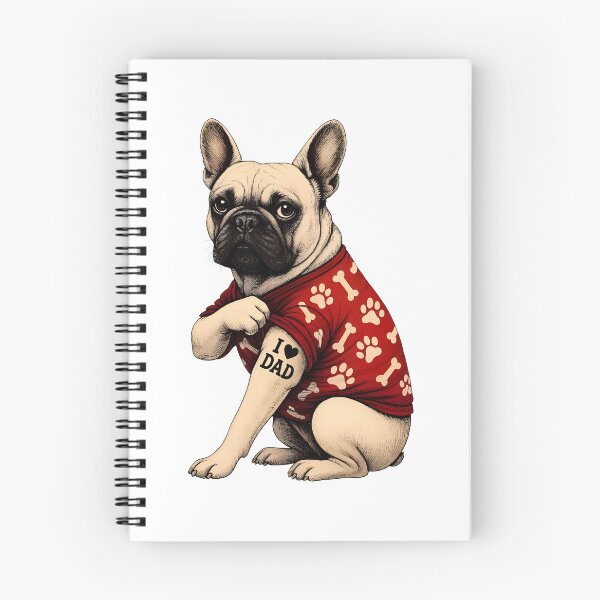 Item preview, French Bulldog I Love Dad Tattoo Dog Shirt designed and sold by SoyLamderma.