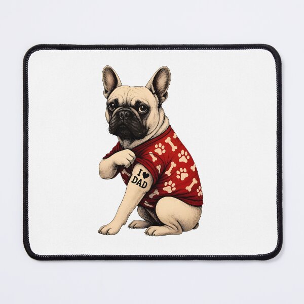 Item preview, French Bulldog I Love Dad Tattoo Dog Shirt designed and sold by SoyLamderma.