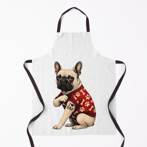 Item preview, French Bulldog I Love Dad Tattoo Dog Shirt designed and sold by SoyLamderma.