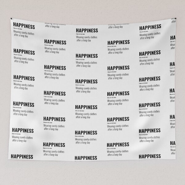 Item preview, Happiness is Wearing comfy clothes after a long day designed and sold by greener designs.