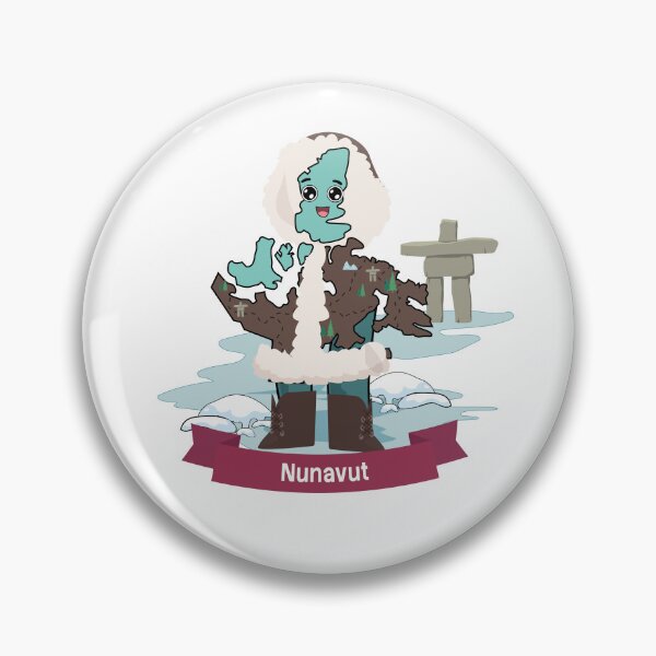Item preview, Cute Nunavut Canada Map Character - Kawaii Arctic Inuit Art designed and sold by Travel.Art.