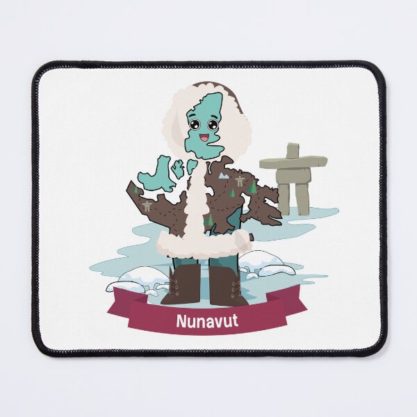 Item preview, Cute Nunavut Canada Map Character - Kawaii Arctic Inuit Art designed and sold by Travel.Art.