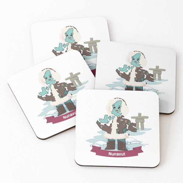 Item preview, Cute Nunavut Canada Map Character - Kawaii Arctic Inuit Art designed and sold by Travel.Art.