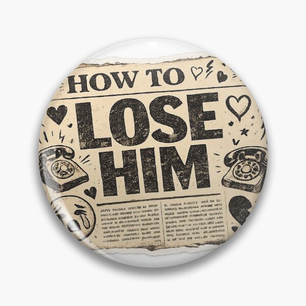 Item preview, How to Lose Him Zine Sticker | Vintage Newspaper Heartbreak Aesthetic designed and sold by reeeezcreates.