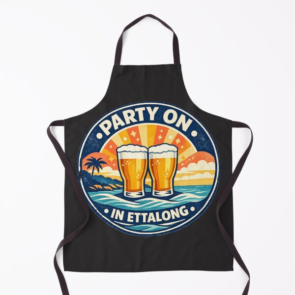 Item preview, Party on in Ettalong – Retro Coastal Beer Logo | Central Coast NSW Beach Art  designed and sold by TheWombatShed.