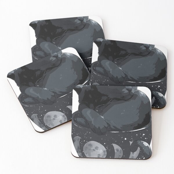Item preview, Celestial Teacup Black Cat designed and sold by IllumeInk.