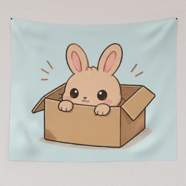 Item preview, Cute Little Bunny in a Box designed and sold by MellowMunchkins.