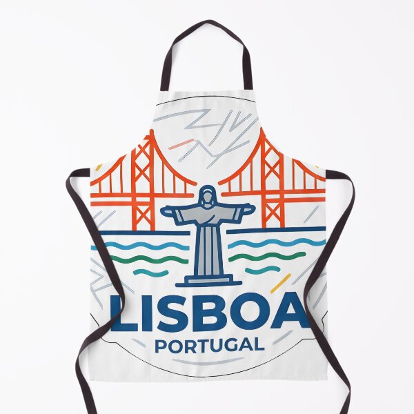 Item preview, Lisbon Minimalist Line Art Travel Badge and Bridge Illustration designed and sold by Paulocdias.