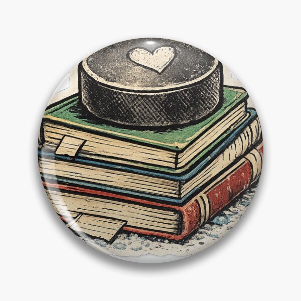 Item preview, Hockey Puck Heart Sticker | Vintage Sports Card Study Aesthetic designed and sold by reeeezcreates.