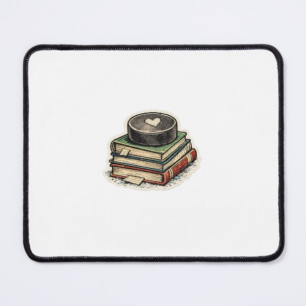 Item preview, Hockey Puck Heart Sticker | Vintage Sports Card Study Aesthetic designed and sold by reeeezcreates.