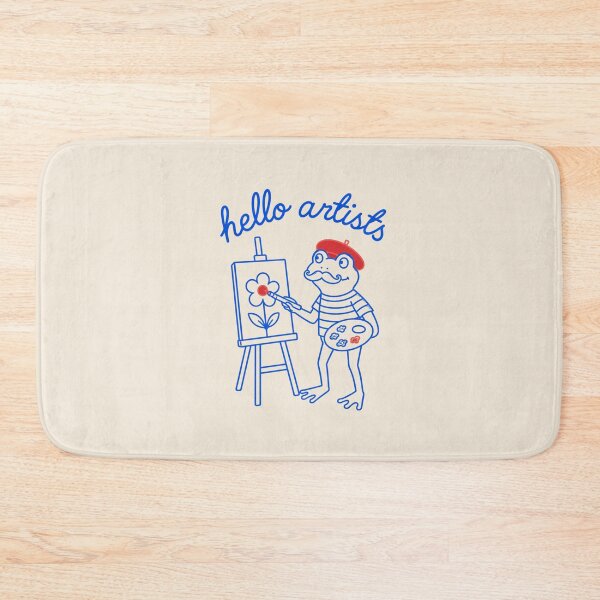 Item preview, Hello artists, French frog painting nature designed and sold by BigfeetLittlepaws.