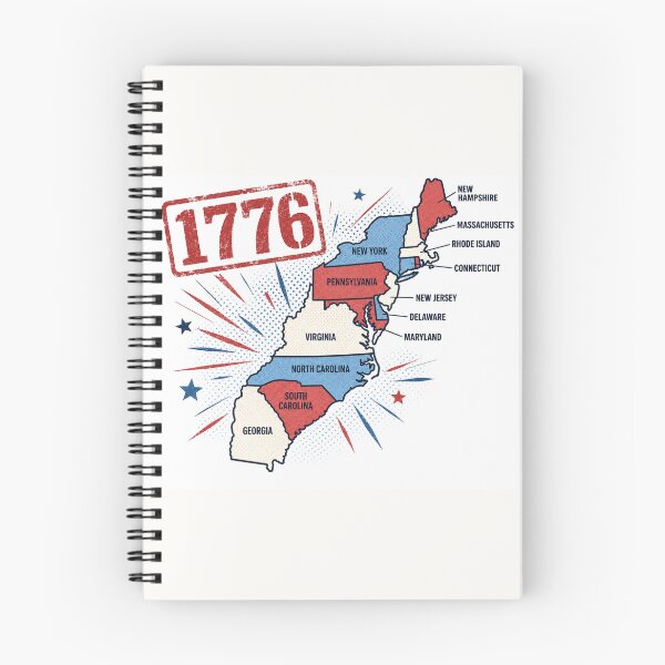 Item preview, 1776 Original Thirteen Colonies Map Patriotic History Tee designed and sold by Fanverse Merchandise.