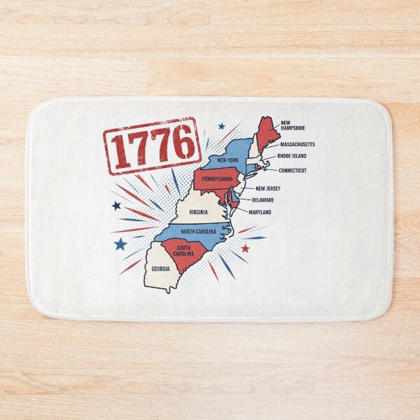 Item preview, 1776 Original Thirteen Colonies Map Patriotic History Tee designed and sold by Fanverse Merchandise.