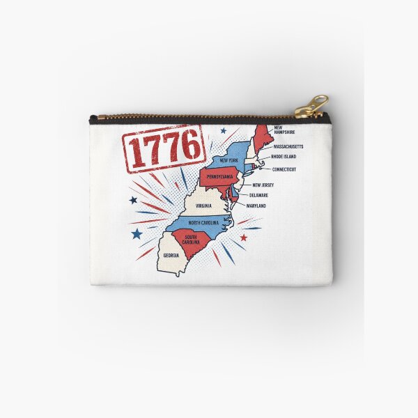Item preview, 1776 Original Thirteen Colonies Map Patriotic History Tee designed and sold by Fanverse Merchandise.