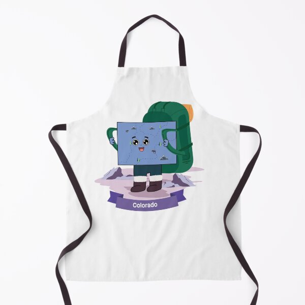 Item preview, Cute Colorado Map Character - Kawaii Mountain Hiking Art designed and sold by Travel.Art.