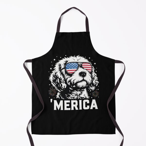 Item preview, 'MERICA Dog with Flag Sunglasses Holiday designed and sold by SoyLamderma.