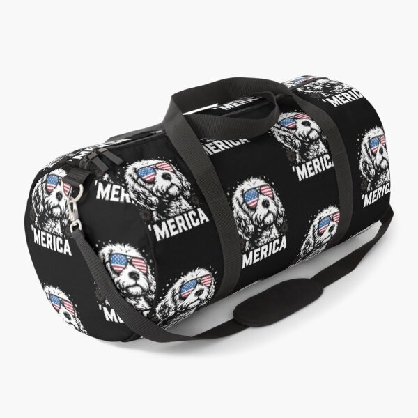 Item preview, 'MERICA Dog with Flag Sunglasses Holiday designed and sold by SoyLamderma.
