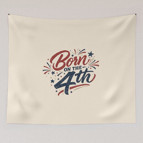 Item preview, Born on the 4th Fourth of July Fireworks Patriotic Tee designed and sold by Fanverse Merchandise.