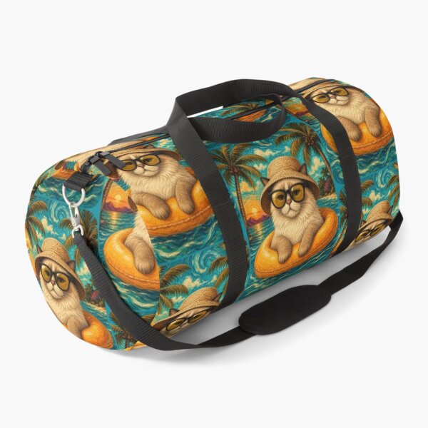 Item preview, Relaxed Ragdoll Cat Summer Beach Vacation Art - Cat Floating in Ocean designed and sold by merchxwear.