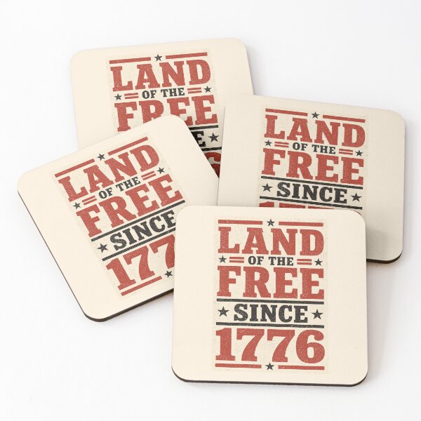 Item preview, Land of the Free Since 1776 Patriotic American Tee designed and sold by Fanverse Merchandise.
