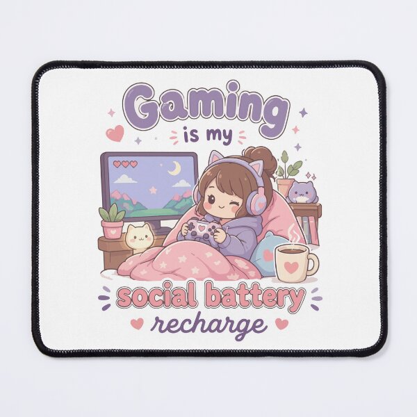 Item preview, Gaming is my sosial battery recharge designed and sold by SarkisovaNune.